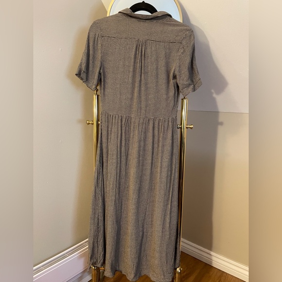 Urban Outfitters Button-Down Mido Shirt Dress - Size M in Black & Beige - Picture 6 of 6